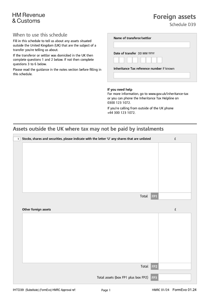 IHTD39 Foreign Assets preview