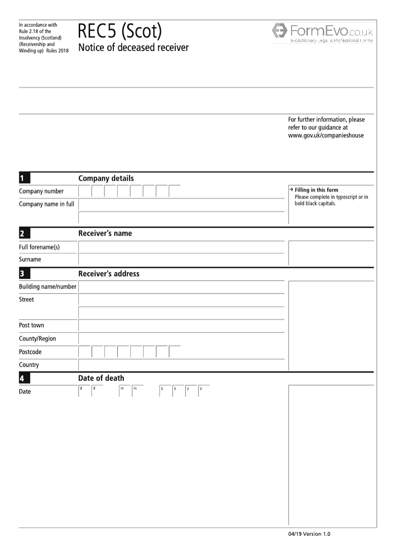 REC5 Scot Notice of Deceased Receiver preview