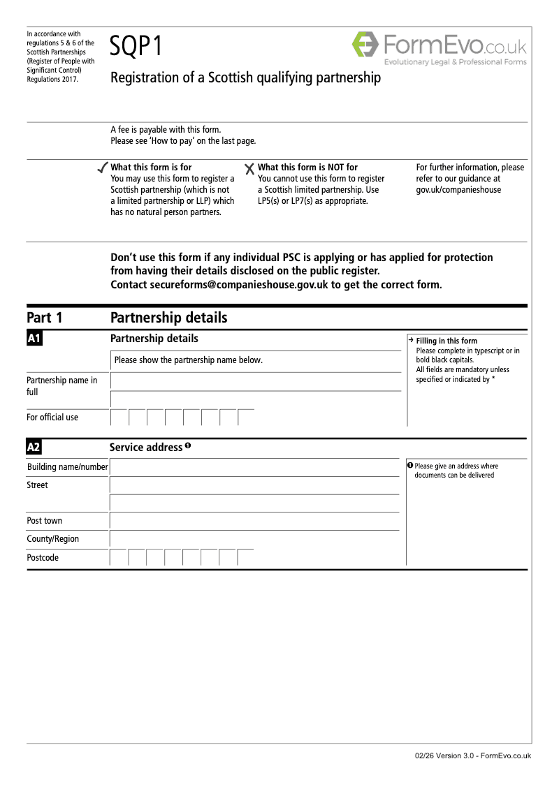 SQP1 Registration of a Scottish Qualifying Partnership preview