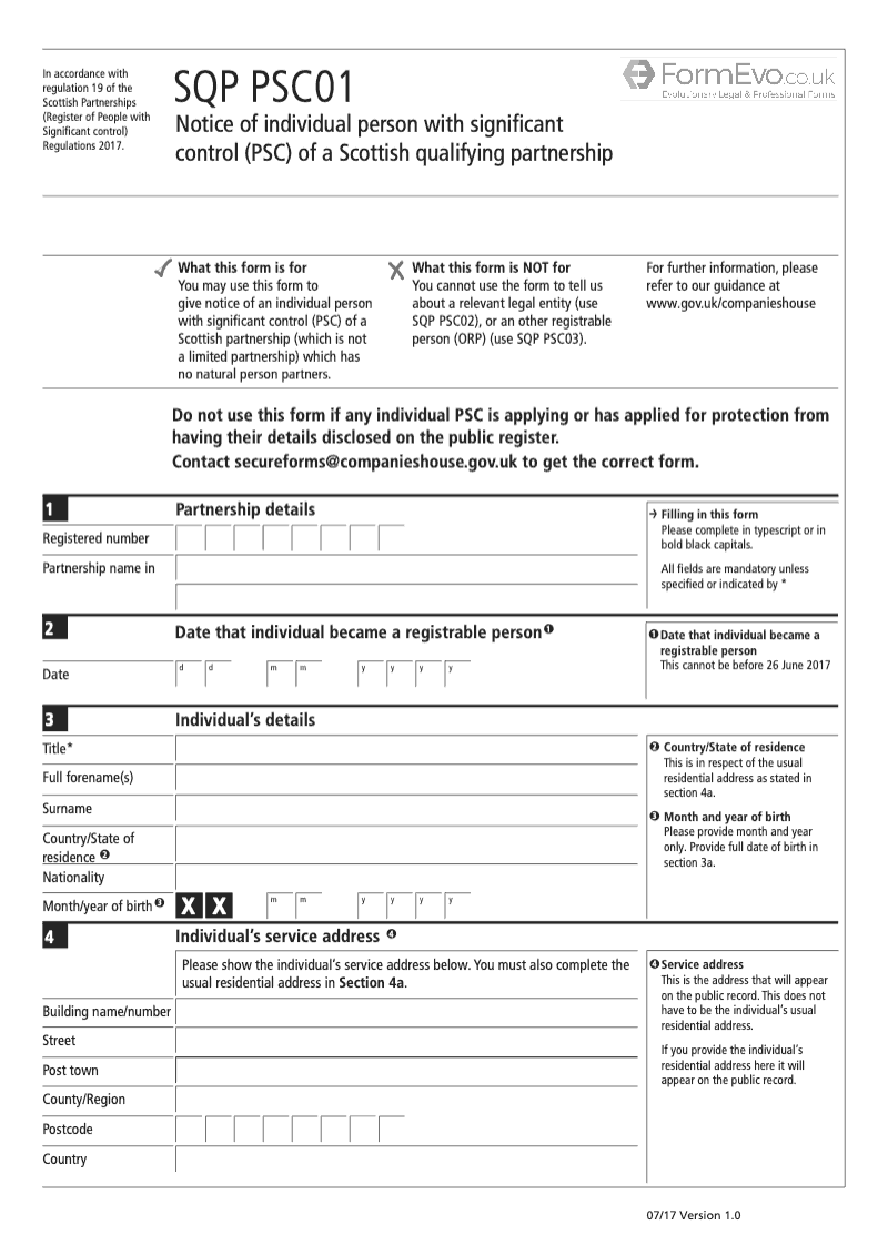 SQPPSC01 Notice of Individual Person with Significant control PSC of a Scottish Qualifying Partnership preview