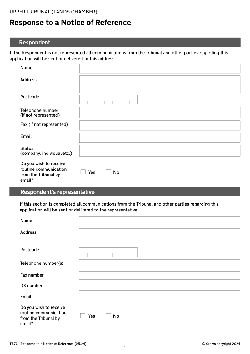 T373 Response to a Notice of Reference electronic signature available preview