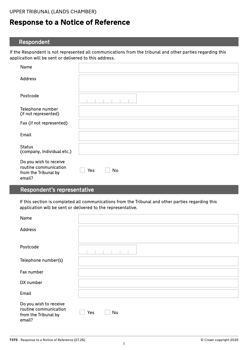 T373 Response to a Notice of Reference electronic signature available preview